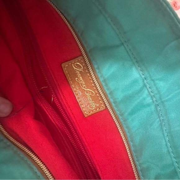 ✨ VINTAGE ✨ Dooney & Bourke Kelly Green Canvas Tote Bag - Picture 5 of 5